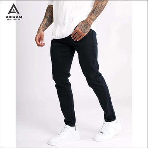 Aifran Jeans de Mezclilla Personalizados Premium para Hombre, Alta Calidad, Corte Ajustado, Elásticos, Proveedor Mayorista - Product Image 1