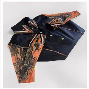 Camisa de exhibición Western Cowgirl para competición profesional de rodeo, ropa ligera de secado rápido y ecológica - Product Image 1