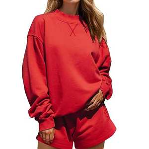 Sudadera de cuello alto extragrande para mujer, forrada, 100% algodón polar, transpirable, ecológica, con logo personalizado frontal, estilo urbano, para invierno - Product Image 5