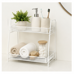 Space-Saving 2-Tier Metal Wire Mesh <b>Kitchen</b> Organizer Rack Countertop Spice Rack & <b>Pantry</b> Storage Shelf for Home - Product Image 4