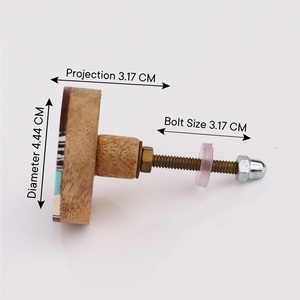 Boutons de meuble en bois en gros, boutons de tiroir multicolores pour enfants, boutons et poignées ronds pour commodes et placards - Product Image 2