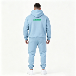 Conjunto Deportivo Informal para Hombre, Sudadera con Capucha de Felpa 100% Algodón, Pantalones Deportivos con Puños, Transpirable, Corte Regular para Gimnasio - Product Image 2