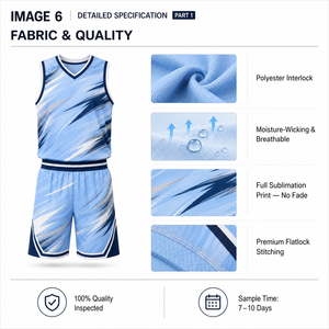 Nouvelle conception de tenues de basketball unisexes, maillots en mesh, shorts à taille élastique, personnalisation OEM ODM en gros pour l'entraînement et la formation d'équipe - Product Image 5