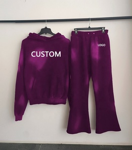 Ensembles de survêtements unisexes pour bébés Econex Sports avec bandes personnalisées, broderie, logo cousu, sweats à capuche et pantalons évasés en molleton 100% coton à séchage rapide - Product Image 1