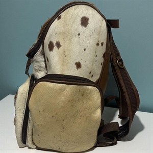Vintage Leather Hair On Backpack Cowhide Travel Laptop Rucksack School Bag Handmade Durable Quality LHBP-0024 - Product Image 5