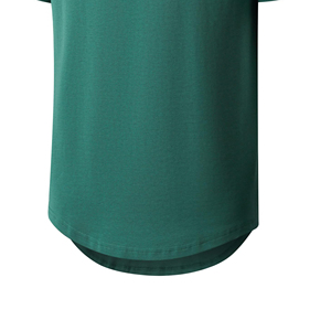 T-shirt en maille à manches courtes vert marine pour homme, col rond, séchage rapide, coupe classique, couleur unie, vêtement décontracté - Product Image 4