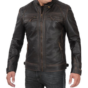 Vestes en cuir PU noir de haute qualité pour motards, style décontracté, grandes tailles, vestes en cuir vegan personnalisées et élégantes pour hommes - Product Image 6