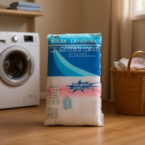 Bolsa de Lavado de Plástico Mnj 50x60CM con Cierre Reutilizable para Ropa Delicada y Ropa Interior, Almacenamiento para Baño - Product Image 3