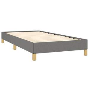 Base de Cama Doble Rectangular Gris Oscuro Tapizada en Poliéster, Juego de Cama de Estilo Moderno - Product Image 4