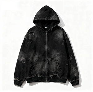 Sudaderas con Capucha Personalizadas 100% Algodón para Hombre, Estilo Invernal, Lavado Ácido, Impresión Digital, Tela Gruesa - Product Image 3