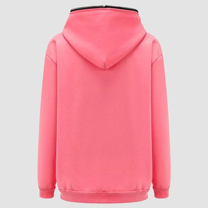 <b>Pink</b> Hooded Zip-Up <b>Sweatshirt</b> Unisex Streetwear Fleece 3D for Full Zip Design Regular Fit Autumn Wear 100% Cotton - Product Image 6