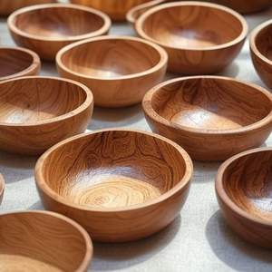 Cuenco de madera personalizado de todos los tamaños, cuenco de madera hecho a mano, vajilla vintage, accesorios de madera para cocina, cuencos de madera grabados para alimentos. - Product Image 3