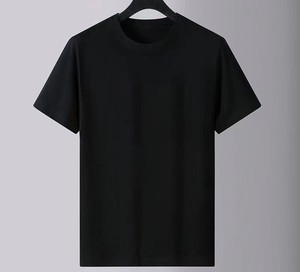 T-shirt en coton à manches courtes personnalisé OEM avec impression de logo, t-shirt de base ample, style jeune, même style pour homme. - Product Image 3