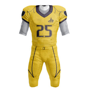 Uniforme Completo de Fútbol Americano Transpirable con Impresión Personalizada de Número y Nombre Disponible para Equipos y Escuelas de Adultos - Product Image 2