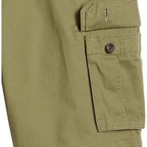 Shorts cargo pour homme, coupe droite, en twill, avec poches utilitaires, pour l'été, vêtements de travail, motif uni, haute qualité. - Product Image 5