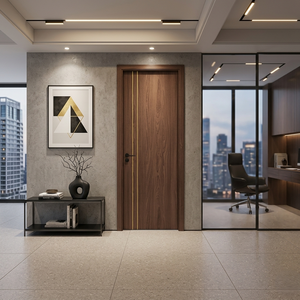 Puerta Interior de Madera MDF Moderna, Universal para Varios Estilos de Decoración, Insonorizada, Protección de Privacidad, Hermosa y Duradera - Product Image 1