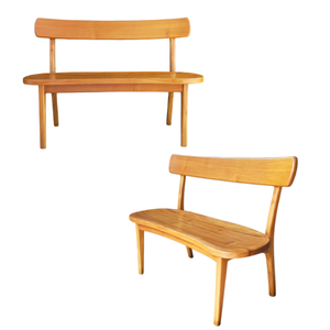 Banco de Jardín de Madera Escandinavo, Asiento para Patio Exterior, Patas Cónicas, Muebles Duraderos - Product Image 4