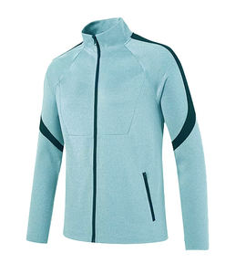 Chaqueta deportiva ligera para entrenamiento, ropa deportiva, chaqueta de chándal con diseño personalizado, chaqueta con cremallera para hombre, de secado rápido, para gimnasio, correr y entrenar. - Product Image 1