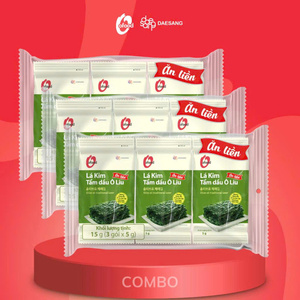 Huile d'olive coréenne traditionnelle au varech 5g x 3 paquets – Feuilles d'algues croustillantes prêtes à consommer O'food - Product Image 4