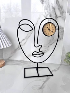 Wire Face Design <b>Table</b> <b>Clock</b> Ideal For Display And Decorative Purpose Use In Home And Offices Creative Decor From India - Product Image 3