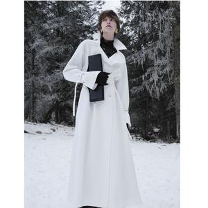 Abrigo de Invierno de Alta Costura, Elegante Abrigo Cruzado de Veloura ODM, Cuello Camisero Sólido, Botones Estándar, Abrigos para Mujer - Product Image 3