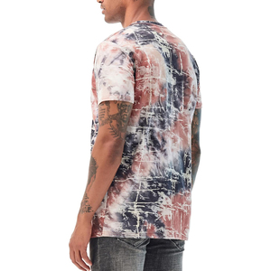 Men's Tie Dye Short Sleeve T-<b>Shirt</b> O-Neck Regular Fit Knitted Casual Print Patterned Top - Product Image 5