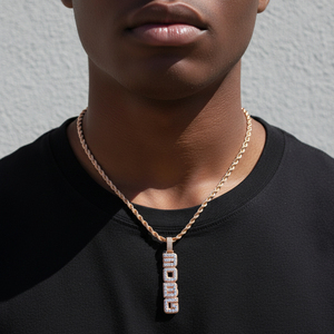 Chaîne cubaine personnalisée S925 en moissanite VVS, plaquée or 18 carats, passe le testeur de diamant, chaîne glacée, collier statement hip-hop - Product Image 5