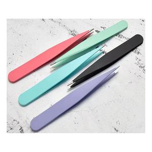 Juego de Pinzas para Pestañas de Acero Inoxidable de Precisión, Punta Suave, 5 Colores, para Herramientas de Extensión de Pestañas - Product Image 6
