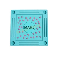 Plateau de piscine Mah Jong de conception privée personnalisé Table de Mahjong flottante carrée de 35.5 "avec support de carreaux