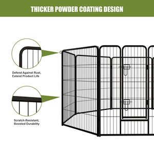 Recinto Pieghevole per Cani a 8 Pannelli da 40 Pollici, Box per Cuccioli per Cani di Taglia Grande/Media/Piccola, Box per Camper con Porte per Spazi Ristretti, Ideale per la Vita Mobile - Product Image 4