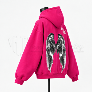 Custom Unisex Oversized <b>Pink</b> Pullover Hoodie Graphic Printed Fleece <b>Sweatshirt</b> Streetwear Hoodie for <b>Men</b> - Product Image 4