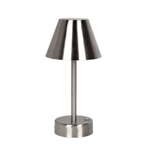 Modern Brushed Nickel Rechargeable LED <b>Table</b> <b>Lamp</b> with <b>Touch</b> Control Switch Portable Decorative Lighting - Product Image 2