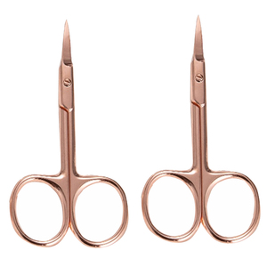 Ciseaux à cuticules en acier inoxydable or rose, design haut de gamme 2026, personnalisables, pour manucure et maquillage - Product Image 3