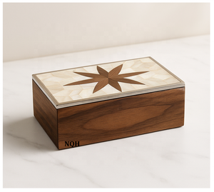 Boîte de Luxe en Bois d'Acacia Arabe avec Couvercle en Acrylique à Motifs Islamiques – Coffret Cadeau Premium pour le Ramadan, Idéal pour Rangement de Dattes, Fruits Secs et Bonbons - Product Image 2