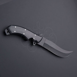 Couteau à Découper Personnalisé Fait Main en Acier Noir à Haute Teneur en Carbone avec Manche en Micarta Noir et Étui en Cuir – Couteaux Très Demandés - Product Image 5