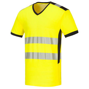 เสื้อยืดทำงานสะท้อนแสงแบบมองเห็นได้ชัดเจน 100% ผ้าฝ้าย คุณภาพดีที่สุด เสื้อผ้าทำงานเพื่อความปลอดภัย เสื้อยืดสำหรับงานก่อสร้าง - Product Image 1