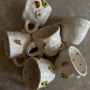 แก้วเซรามิกทำมือคุณภาพเยี่ยม ลายหัวใจ ผิวด้าน สำหรับใช้ในบ้าน - Product Image 3