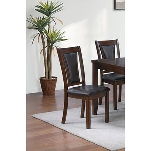 Bella noce/nero 6 pezzi sala da pranzo Design unico tavolo da pranzo con 4 sedie laterali e panca posteriore collezione mobili - Product Image 3