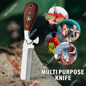 มีดคาวบอยพรีเมียม สแตนเลสสตีล ฟูลแทง - มีดล่าสัตว์สไตล์ตะวันตก พร้อมปลอกหนังแกะสลัก ขายส่ง - Product Image 3