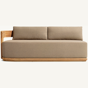 The <b>sofa</b> is made of good quality teak <b>wood</b> with foam in the living room. It is comfortable to sit on because it has armrests - Product Image 3
