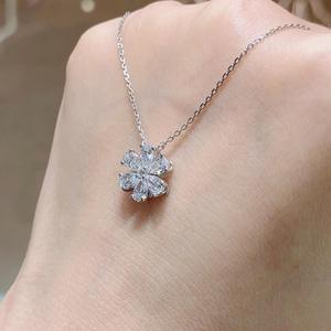 Collar de Moissanita ZAWO, Corte Brillante Redondo, Chapado en Oro y Rodio, 0.938CT, Regalo de Lujo Minimalista para Compromiso y Boda - Product Image 5