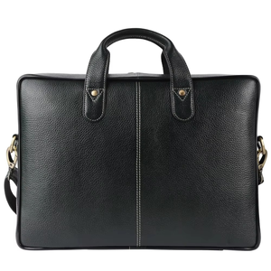 Sac bandoulière élégant en cuir véritable pour homme, sacoche d'affaires avec compartiment pour ordinateur portable, style bureau - Product Image 2