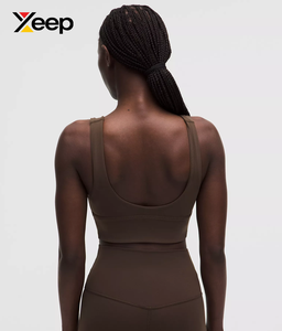 เสื้อชั้นในกีฬาโยคะคุณภาพสูงสำหรับผู้หญิง XEEP รุ่น XC-SB-151 แบบเรียบง่าย ระบายอากาศได้ดี สายปรับได้ แผ่นรองถอดออกได้ รองรับได้ดีเยี่ยม แห้งเร็ว - Product Image 2