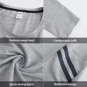 Fabricant de t-shirts d'entraînement personnalisés pour la gym, t-shirt de compression haute performance en polyester et élasthanne, logo personnalisé, transfert thermique, OEM, ODM - Product Image 6