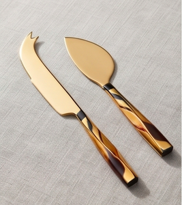 Modern Design <b>Cheese</b> <b>Knife</b> <b>Set</b> Stainless Steel Blades Wood Handles Durable Cutlery For Kitchenware Butter And <b>Cheese</b> Serving Use - Product Image 1