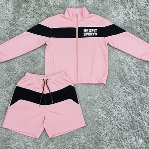 Rexfit Sports <b>Reflective</b> Nylon <b>Jacket</b> and Track Pant Windproof Mens Set Tracksuit Set Tracksuit Set Wholesale - Product Image 3