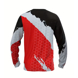 Camisetas de Manga Larga con Cuello en V para Hombre, Diseño y Talla Personalizados, Impresión por Sublimación, 100% Poliéster, Antiarrugas y Transpirables - Product Image 2