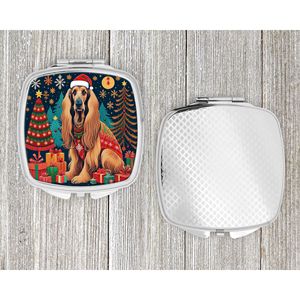 Afghan Hound Christmas Compact <b>Travel</b> Makeup <b>Mirror</b> Portable Folding Handheld Design Gift for Women and Girls - Product Image 4