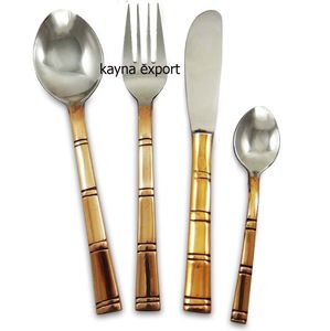 Cuillères, fourchettes et couteaux de luxe en argent plaqué, design embossé, durables, pour les occasions de mariage - Product Image 6
