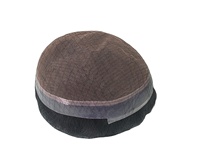 Perruque pour hommes de qualité supérieure Kinky Straight Remy Hair Toupee 100% Densité Meilleurs cheveux pour hommes